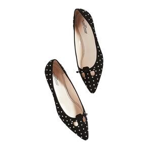 MARC JACOBS The Studded Mouse Signature Suede Ballet Flats Shoes